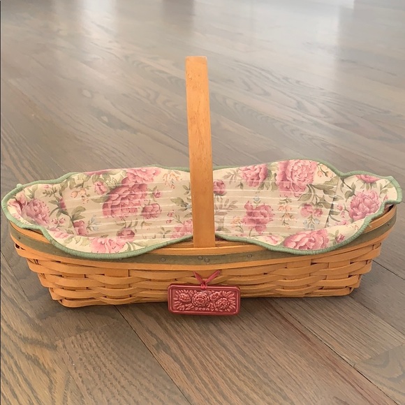 Longaberger 2001 May Series Peony Basket Tie-On